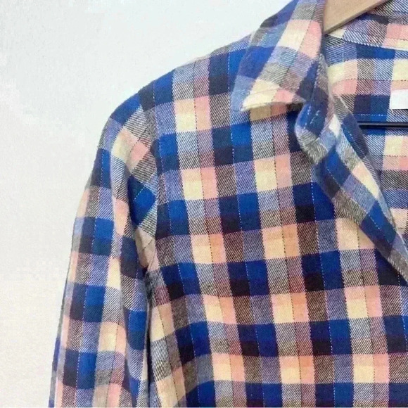 Madewell Women’s Plaid Button Down Tie Front Flannel Size Small - Picture 9 of 13